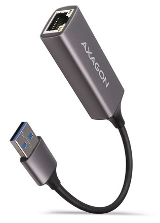 AXAGON adaptér USB-A na GLAN(RJ-45) / ADE-TR / USB 3.2 Gen1 / hliníkové tělo / 15cm