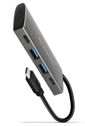 AXAGON hub USB-C SUPERSPEED / HMC-4G2 / USB 3.2 Gen2 / 2x  USB-C / 2x USB-A / 10GB/s / 0,13m