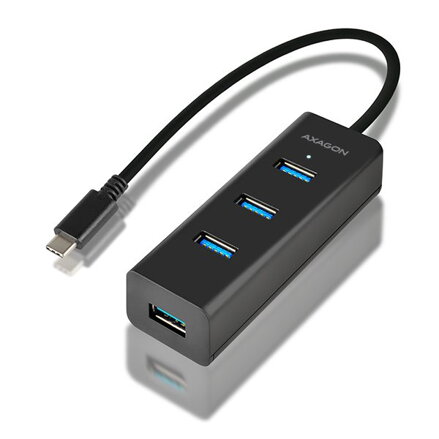 AXAGON hub USB-C / HUE-S2C / USB 3.2 Gen1 / 4x USB-A / MicroUSB / 0,4m