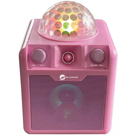 N-GEAR Block Disco Block 410/ 50W/ BT/ Disco LED/ 1x MIC/ Ružová