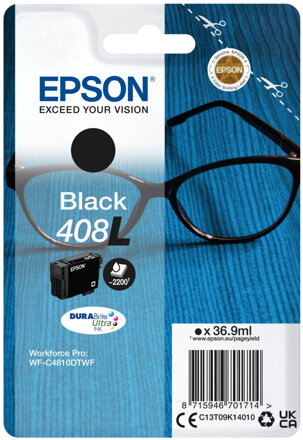 EPSON inkoustová náplň Singlepack 408L DURABrite Ultra Ink/ C4810DTWF/ Černá