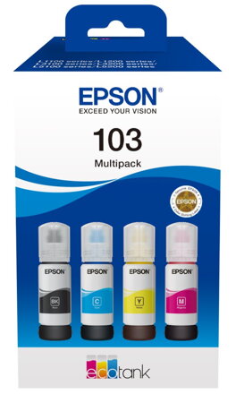 Epson inkoustová náplň/ T00S64A/ 103 EcoTank/ L1x10/ L315x/ L325x/ L3x6x/ L5190/ 4-colour Multipack