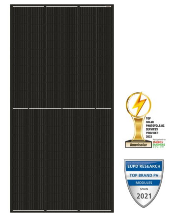Xtend Solarmi solárny panel Amerisolar AS-7M144-HC-B-550 Mono 550 Wp čierny 144 článkov (MPPT 38V)