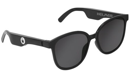HELMER chytré brýle SG 11/ polarizační/ dotykové/ UV 400/ Bluetooth/ repro/ sluchátka/ mikrofon/ černé