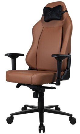 AROZZI Herná stolička PRIMO Full Premium Leather Brown/ 100% prírodná talianská koža/ hneda