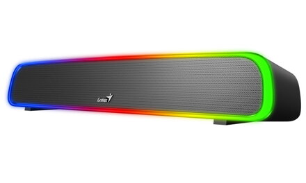 GENIUS repro USB SoundBar 200BT/ Bluetooth/ 3,5" jack/ 4W/ RGB/ čierny