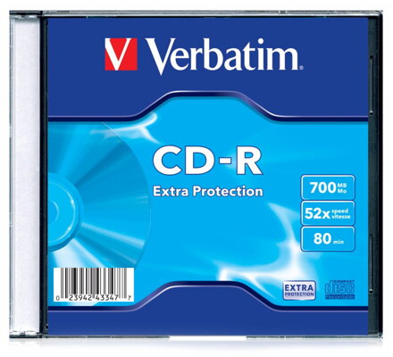 VERBATIM CD-R 700MB/ 52x/ slim