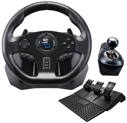 POŠKOZENÝ OBAL - ROZBALENÉ - SUPERDRIVE Sada volantu, pedálů a řadící páky GS850-X/ PS4/ Xbox One/ Xbox Series X/S