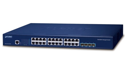 Planet SGS-6310-24T4X L3 switch, 24x1Gb, 4x10Gb SFP+, HW/IP stack, VSF/Cluster switch