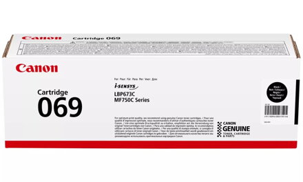 Canon originální toner Cartridge 069 BK černý, MF752Cdw, 754Cdw, LBP673Cdw, kapacita 2 100 stran
