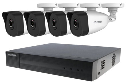 HIKVISION HiWatch KIT bullet/ 4Mpix/ 1x NVR HWN-2104MH-4P(C)/ 4x IP kamera HWI-B140H(C)/ POE+/ HDMI/ VGA/ LAN/ SATA