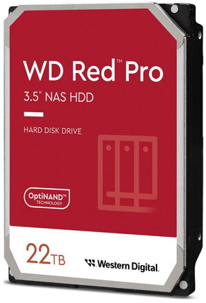 WD RED PRO 22TB / WD221KFGX / SATA III/  Interní 3,5"/ 7200rpm / 512MB