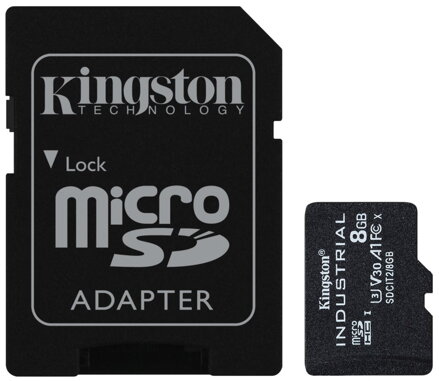 KINGSTON 8GB microSDHC / Industrial Temp / UHS-I / U3 / vč. adaptéru
