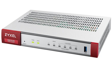 ZyXEL ZyWALL USGFLEX 100 V2  with 1 Year UTM BUNDLE / Firewall / 10/100/1000, 1x WAN, 4x LAN/DMZ ports, 1x USB