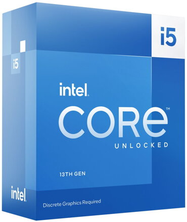 INTEL Core i5-13600KF / Raptor Lake / LGA1700 / max. 5,1GHz / 14C/20T / 24MB / 125W TDP / bez VGA / BOX