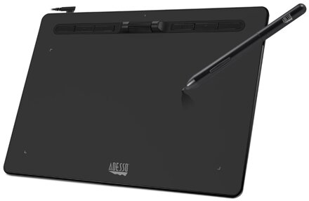 Adesso CYBERTABLET K10/ grafický tablet 10” x 6”/ 8192 urovní tlaku/ 6 programovatelných tlačítek/ scroll koliesko/ USB-