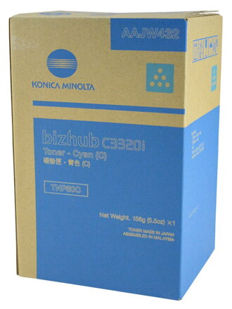 Konica Minolta originální toner AAJW452, cyan, 9000str., TNP-80C, Konica Minolta Bizhub C3320i