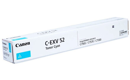 Canon originální  TONER CEXV52 CYAN iR-ADV C75xx/C77xx  66 500 stran A4 (5%)