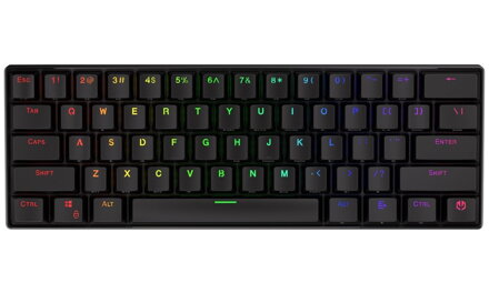 Endorfy herní klávesnice Thock Compact BR RGB /USB/ brown sw. / bezdrátová / mechanická / US layout / mini /černá RGB