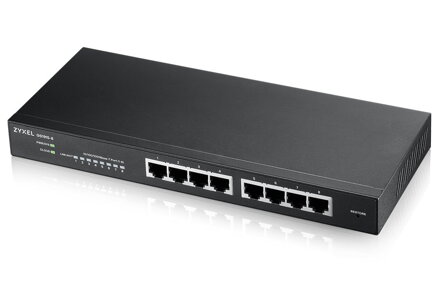 ZyXEL GS1915-8, 8-port GbE Smart hybrid mode Switch, standalone or NebulaFlex Cloud, desktop, fanless