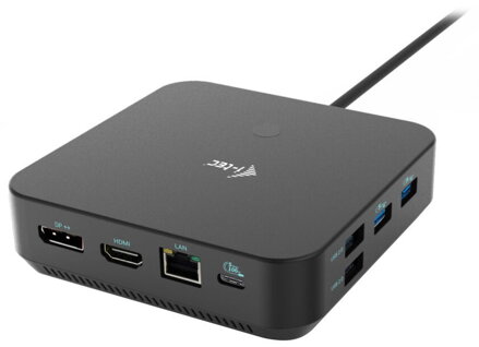 i-tec dokovací stanice/ 2x USB-C/ 2x USB 2.0/ 3x USB 3.0/ HDMI/ 2x DP/ LAN/ Power Delivery 100 W + univ. nabíječka 100 W