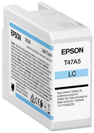 Epson inkoustová náplň/ C13T47A500/ Singlepack Light Cyan/ UltraChrome