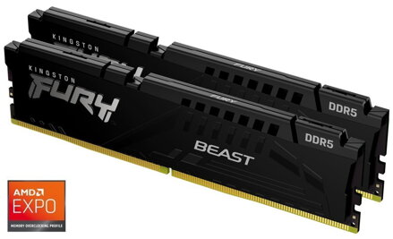 KINGSTON FURY Beast Black EXPO 64GB DDR5 6000MHz / CL36 / DIMM / Kit 2x 32GB