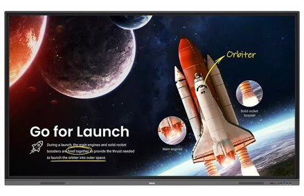 BENQ panel 86" RE8603/ dotykový interaktivní/ UHD 4K/ provoz 18/7/ HDMI/ RS232/ RJ45/ USB-C/ Android
