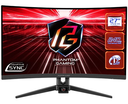 Asrock monitor PG27F15RS1A prohnutý  27" / VA / 1920x1080 /240Hz/ 300cd/m2 /1ms/DP/2x HDMI/adaptive-sync/repro/VESA