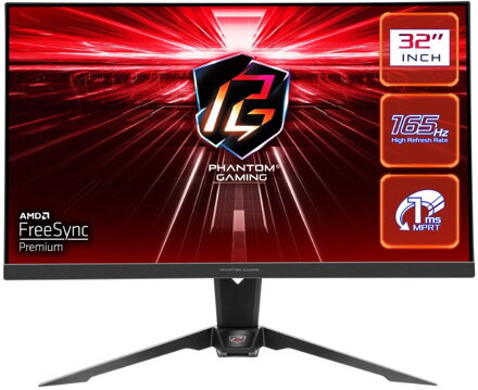 Asrock monitor PG32QF2B  31,5" / VA / 2560x1440 / 165Hz/ 550cd/m2 /1ms/DP/2x HDMI/Freesync/repro/ výšk. nast./Wifi  ant.