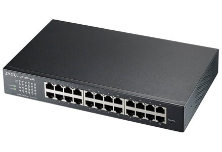 ZyXEL GS1915-24E, 24-port GbE Smart hybrid mode Switch, standalone or NebulaFlex Cloud, rackmount, fanless