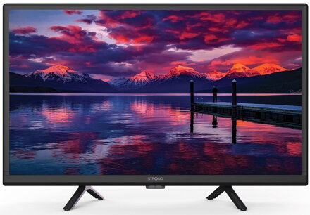 STRONG LED TV 24"/ SRT24HE4023/ HD Ready/ 1366x768/ DVB-T2/C/S2/ H.265/HEVC/ 2x HDMI/ USB/ 12V/ černá/ F