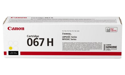 Canon originální toner 067H žlutá pro i-SENSYS MF657Cdw (2350 str.)