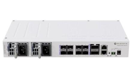 Mikrotik Cloud Switch CRS510-8XS-2XQ-IN, 650 MHz CPU, 128 MB RAM, 1x LAN, 2x QSFP28, 8x SFP28, 2x PSU, L5
