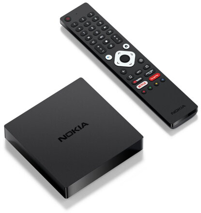 NOKIA android box 8010/ 4K Ultra HD/ NETFLIX/ 02 TV/ HDMI/ USB 3.0/ USB-C/ USB 2.0/ BT/ Wi-Fi/ LAN/ Android TV 11/ černý