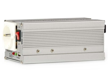 NEDIS měnič napětí/ 24 V DC/230 V AC 50 Hz/ 300 W (600 W špička)/ 1x USB/ 1x zásuvka typu E
