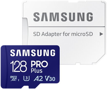 Samsung micro SDXC 128GB PRO Plus + SD adaptér