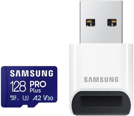 Samsung micro SDXC 128GB PRO Plus + USB adaptér