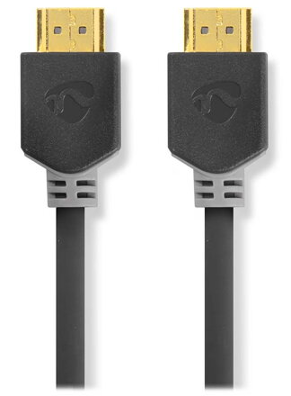 NEDIS High Speed HDMI kabel s ethernetem/ 4K@60Hz/ zlacené konektory HDMI-HDMI/ antracit/ 10m