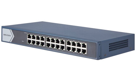 HIKVISION switch DS-3E0524-E(B)/ 24x port/ 10/100/1000 Mbps RJ45 ports/ 48 Gbps/ napájení 220 VAC, 0.7 A