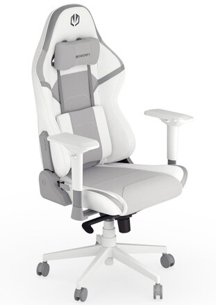 Endorfy herní židle Scrim OWH / kombinace textil / kůže/ bílá