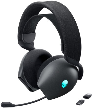 DELL AW720H/ Alienware Dual-Mode Wireless Gaming Headset/ bezdrátová sluchátka s mikrofonem/ černé