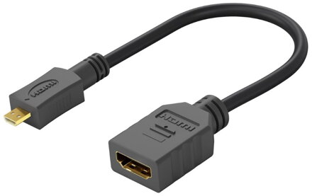 PremiumCord Flexi adaptér HDMI Typ A samice - micro HDMI Typ D samec pro ohebné zapojení