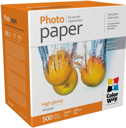 Colorway fotopapír lesklý 230g/m2/ 10x15/ 500 listů