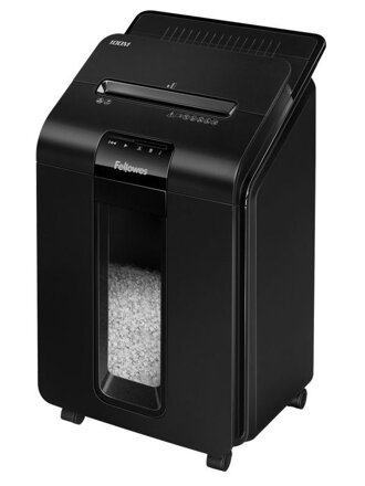 POŠKOZENÝ OBAL - FELLOWES skartovač AutoMax 100 M/ křížový mikrořez 4x10 mm/ objem koše 23 l/ stupeň utajení typ 2 - důvěrné/ ...