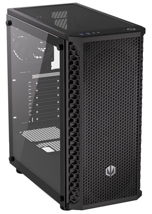 POŠKOZENÝ OBAL - Endorfy skříň Signum 300 Air / 2xUSB 3.0 / 4x120mm fan PWM / mesh panel / tvrzené sklo / černá