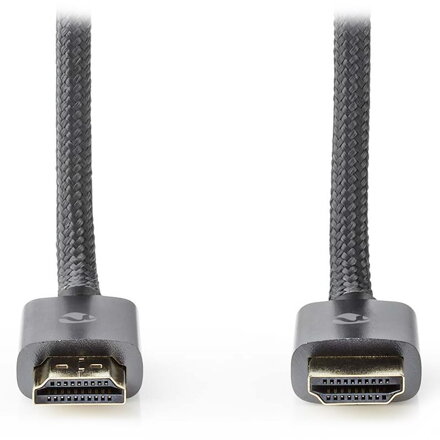 NEDIS PROFIGOLD High Speed HDMI kabel s Ethernetem/ konektor HDMI - konektor HDMI/ 4K/ bavlna/ šedý/ BOX/ 1m