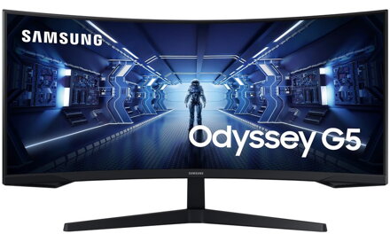 Samsung Odyssey G5/ 34"/ Prohnutý/ 3440x1440/ VA/ 1ms/ 250 cd/m2/ DP/ HDMI/ jack/ VESA/ černý