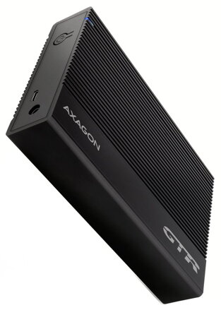AXAGON hliníkový box s žebrováním pro 3,5" SATA SSD/HDD / EE35-GTR / USB-C 3.2 Gen1 / kabel 60cm