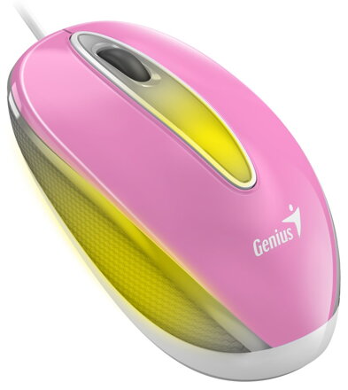 GENIUS DX-Mini Sakura Pink/ drátová/ 1000 dpi/ USB/ růžová/ RGB LED